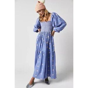Free People Dahlia Embroidered Maxi Dress XS - NWT